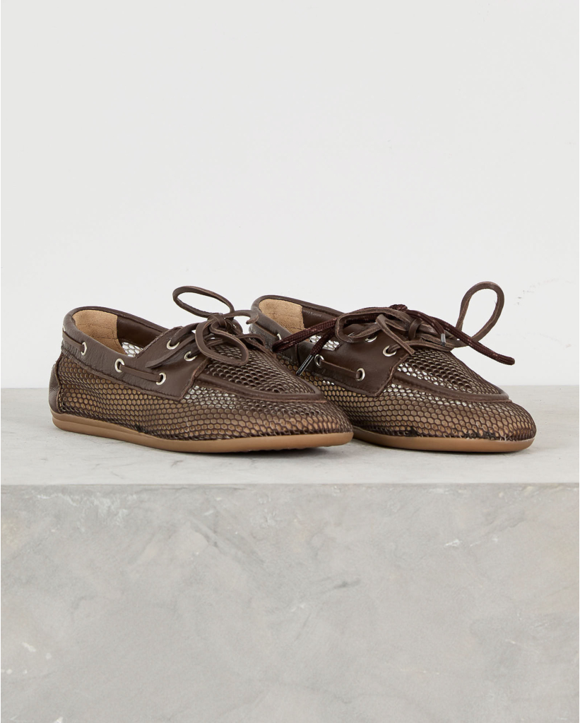 Boat Loafer Mesh Bruin