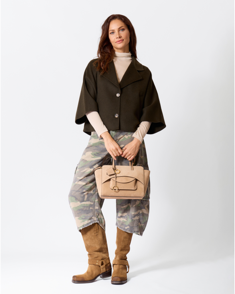 Zerafne Lyocell-Wol Colshirt Greige