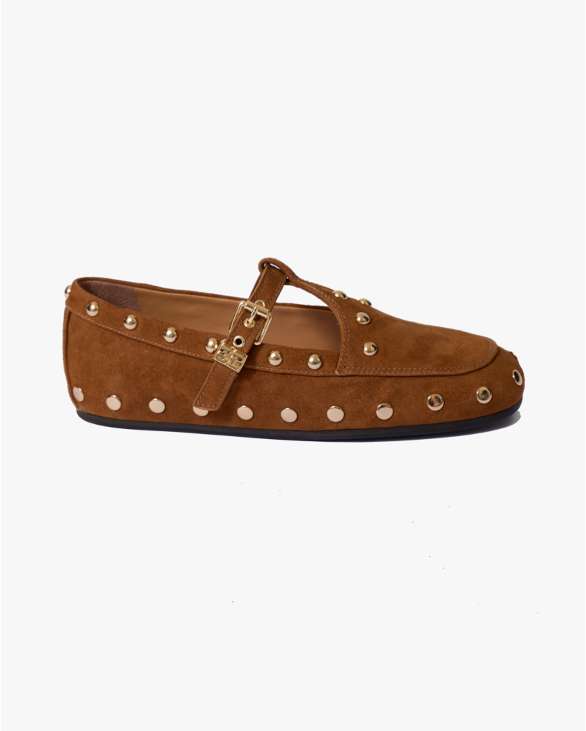 Mary Jenny Ballerina suede Caramel