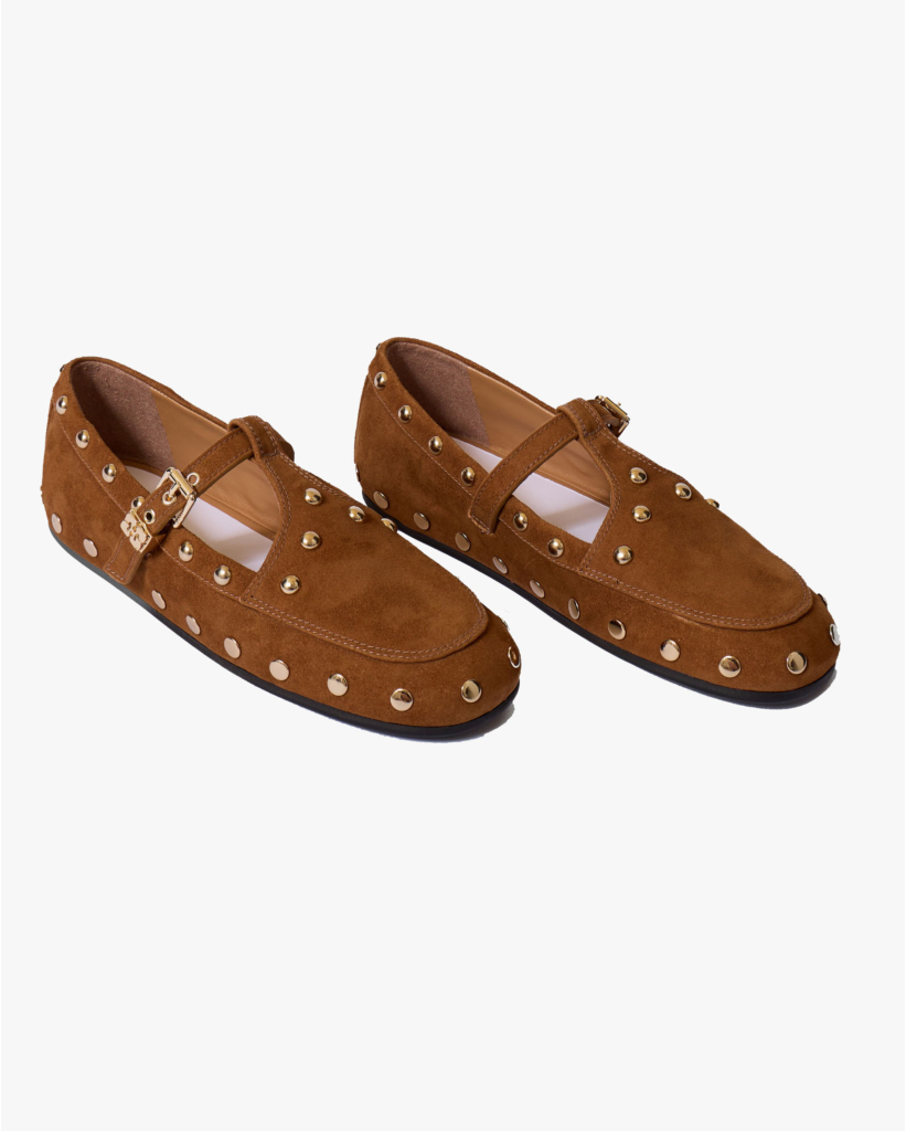 Mary Jenny Ballerina suede Caramel