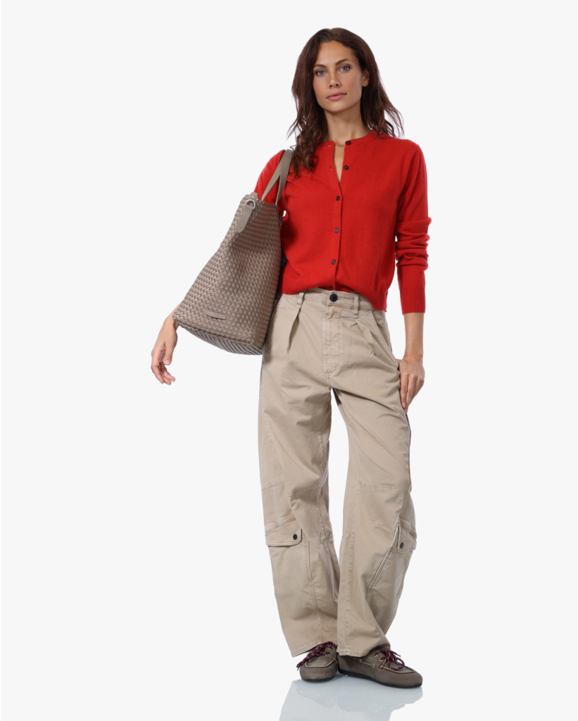 Wol/Cashmereblend Vest Cinnabar Rood