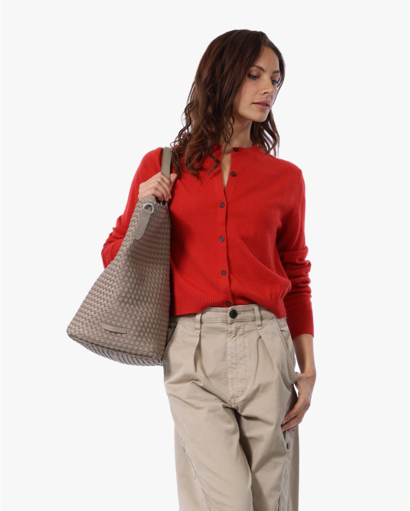 Wol/Cashmereblend Vest Cinnabar Rood