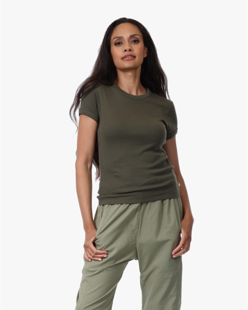Katoenmix T-shirt Army Green