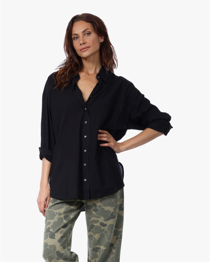 Sydney Katoenen Blouse Blue Zwart