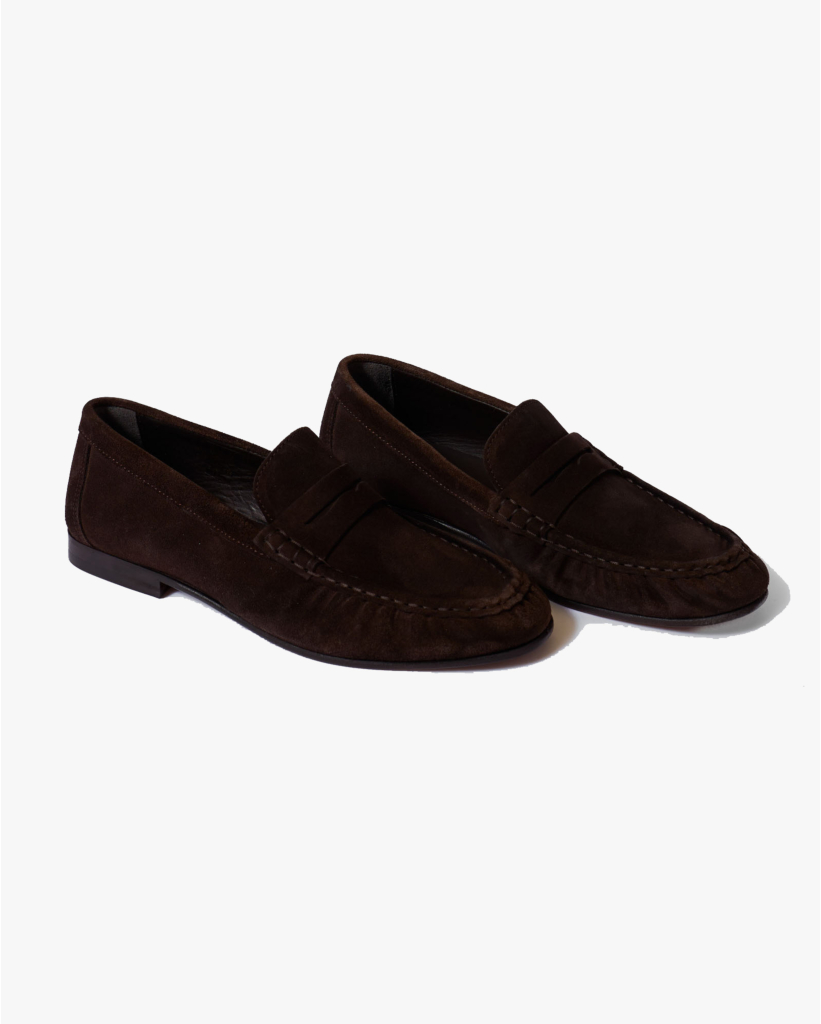 Penny Loafer Wrinkle Donker Bruin Suede