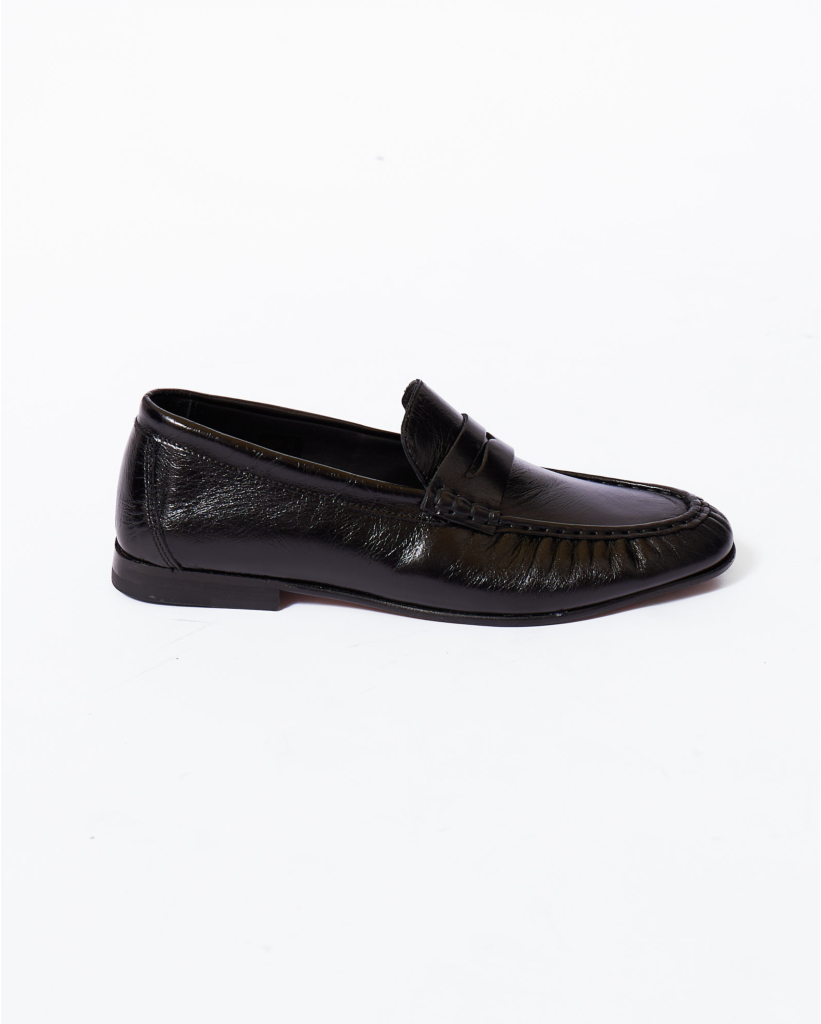 Penny Loafer Wrinkle Black