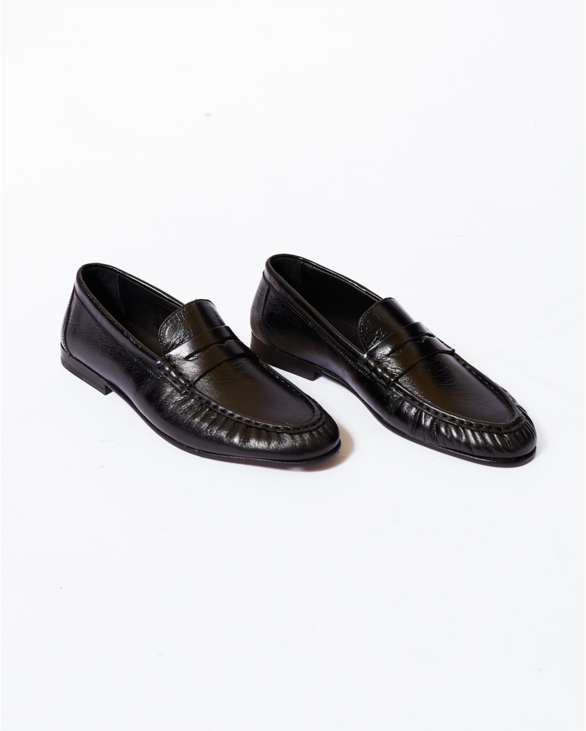 Penny Loafer Wrinkle Black