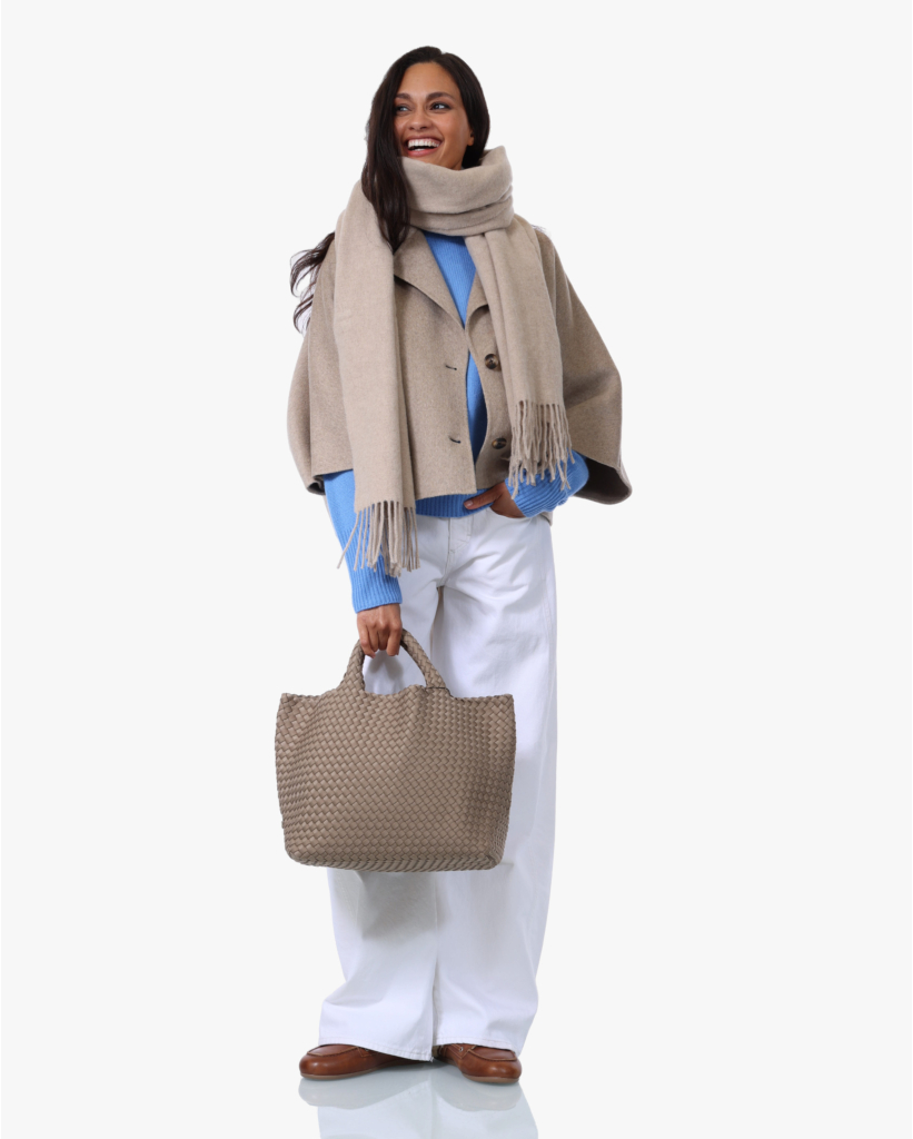 Celine Wolblend Cape Jas Beige Melange