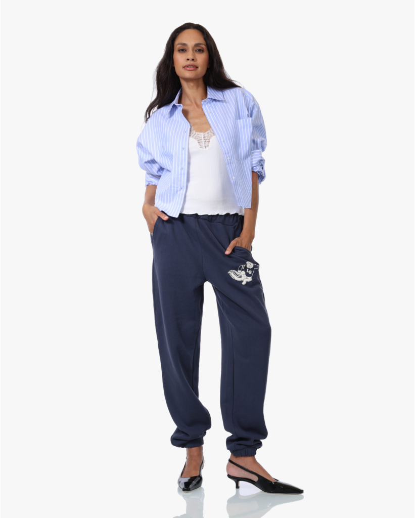 Pip Rib Hemdje met Kant Wit