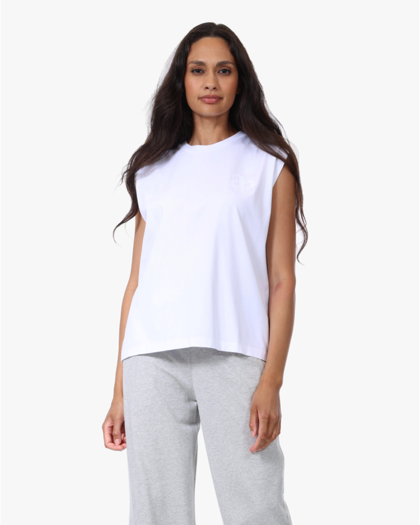  Kill Mouwloos T-shirt met Logo Wit