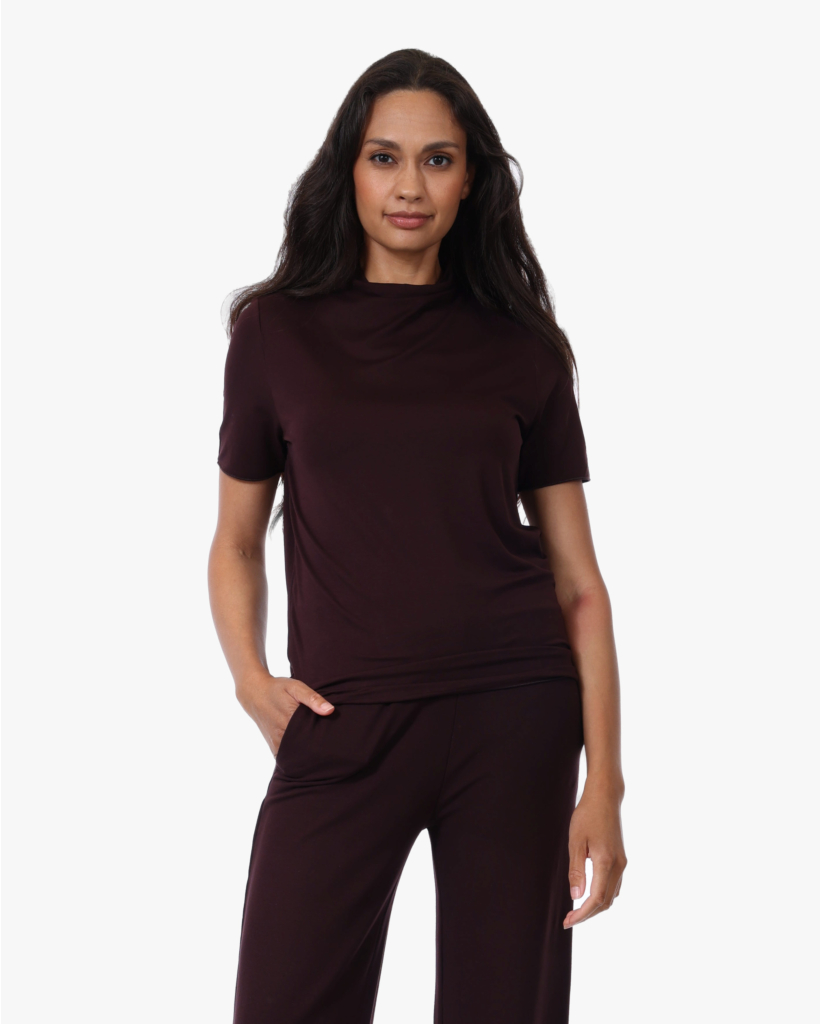Superwashed Stretch T-shirt Aubergine