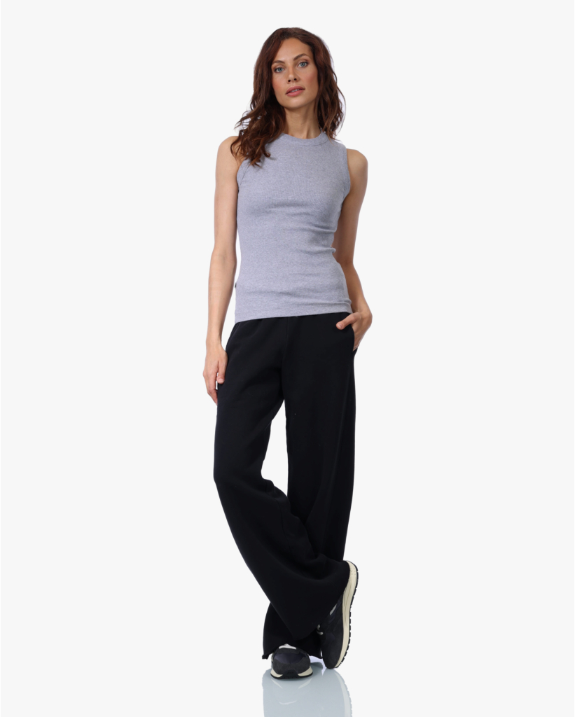 Khloe Ribbed Tanktop Grijs