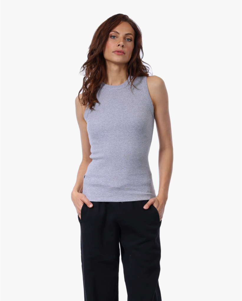 Khloe Ribbed Tanktop Grijs