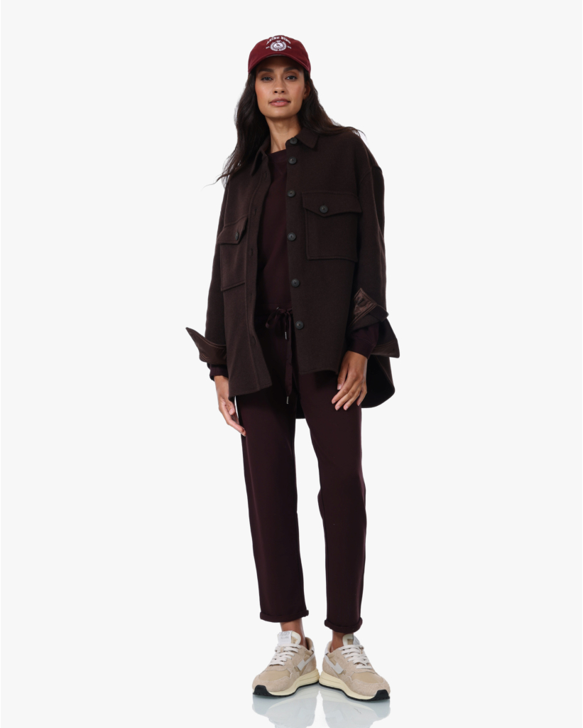 Soft Touch Jogger met Trekkoord Aubergine