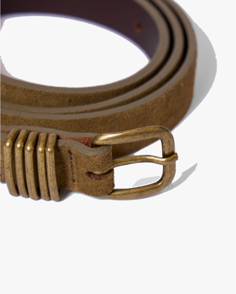 Leren Riem Mosterd 