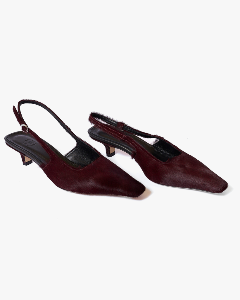 Anna Cavallino Slingback Vino