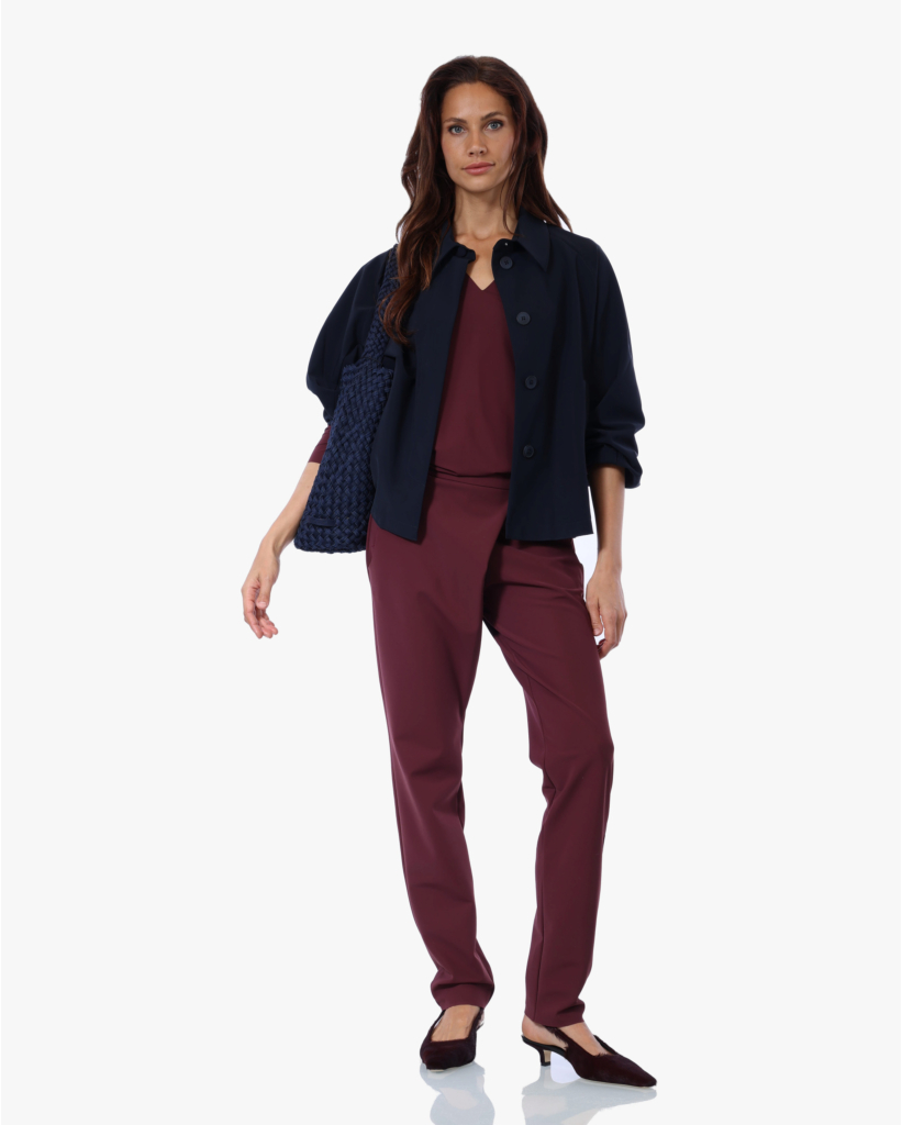 Miry Travel V-hals Tee Merlot