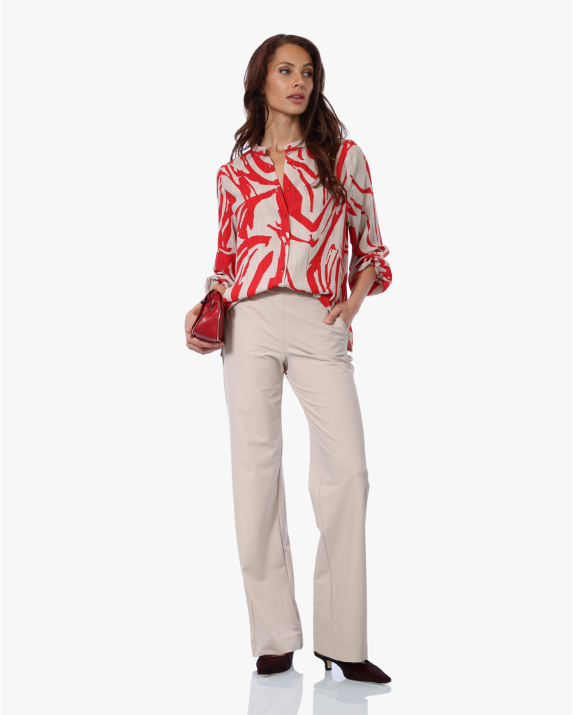 Tokiwa Blouse Spiaggia Red Block