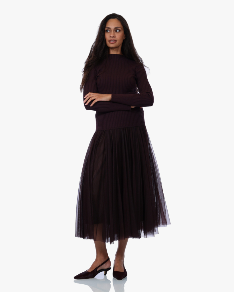 Rib Longsleeve Dark Grape