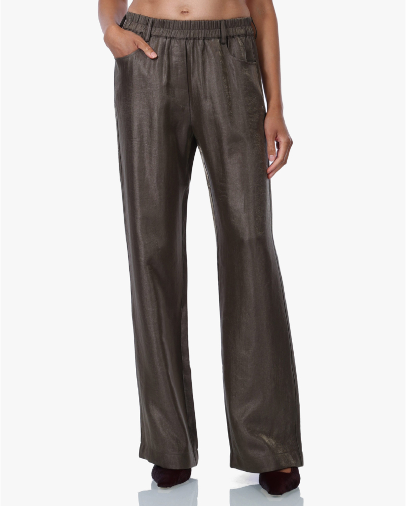 Glimmende Pull-on Pantalon Bronze