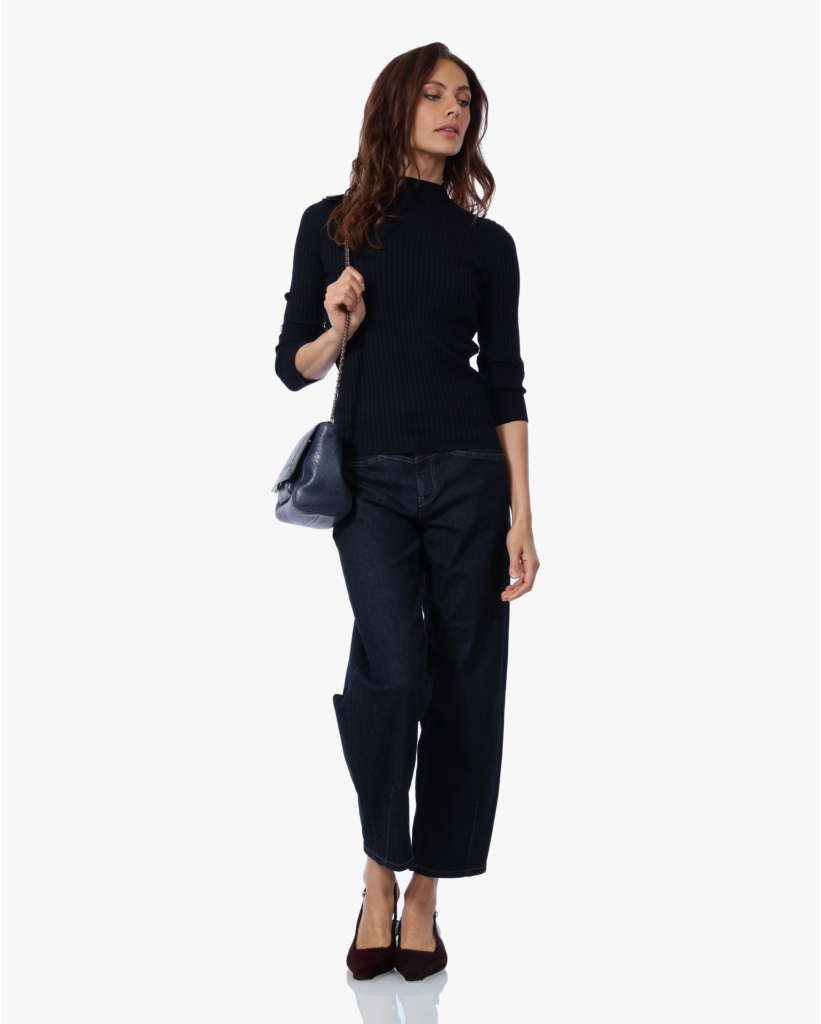 Rib Longsleeve Dark Saphire
