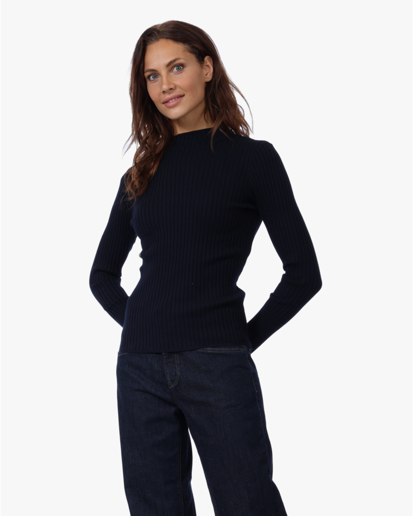 Rib Longsleeve Dark Saphire