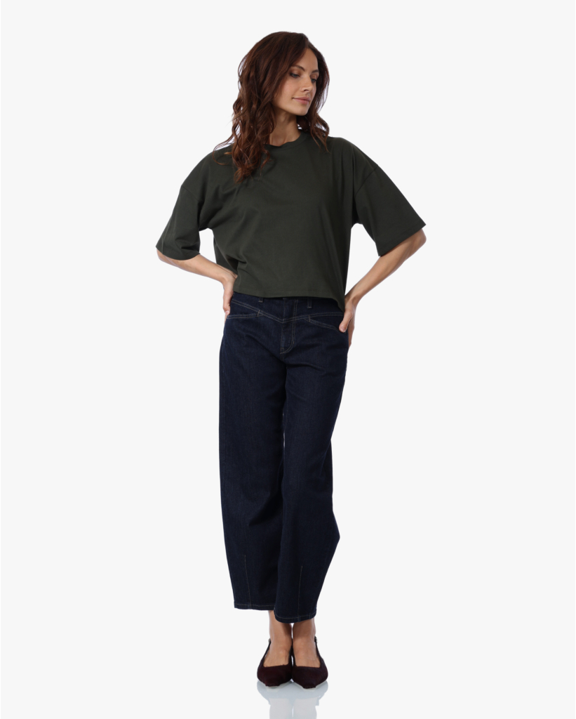 Klaxon T-shirt Korte Mouw Ronde Hals Groen