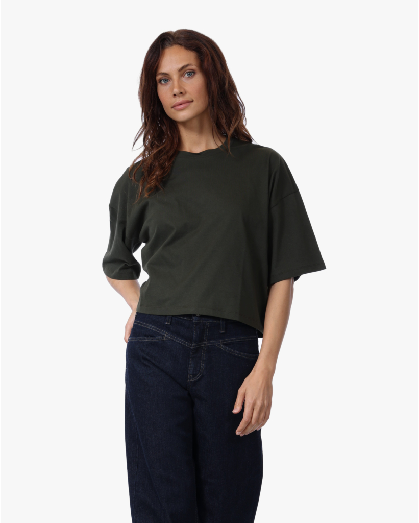 Klaxon T-shirt Korte Mouw Ronde Hals Groen