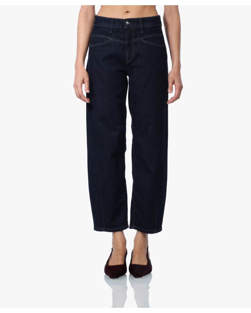 Elin Cropped Barrel Jeans Modern Rinse