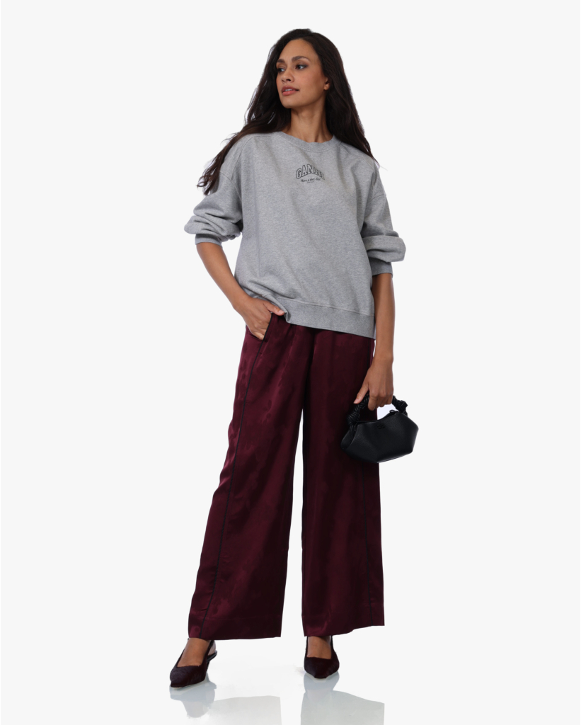 Zijde Pull-on Broek met Print