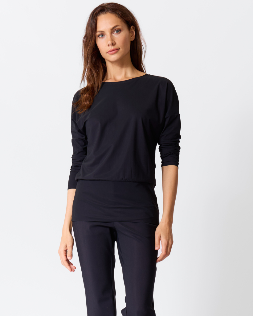 Travel Blouse Blue Black