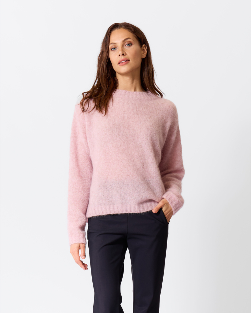 Mohairblend Knit Powder Roze