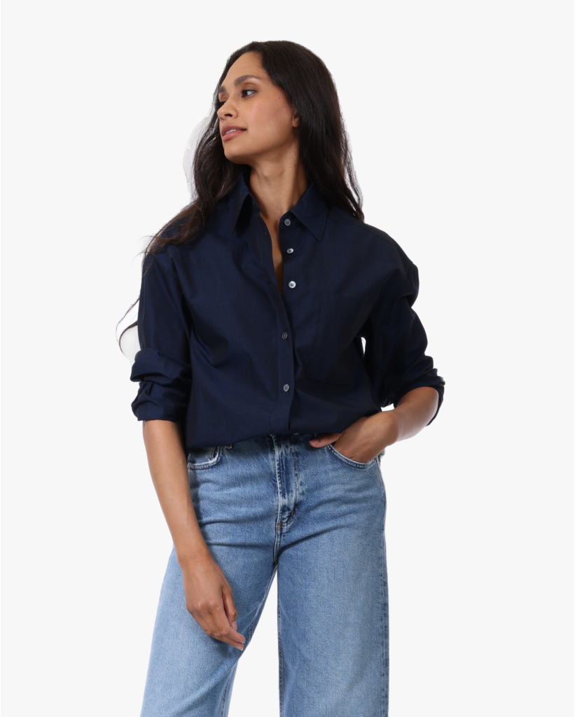 Katoenen Blouse Dark Night