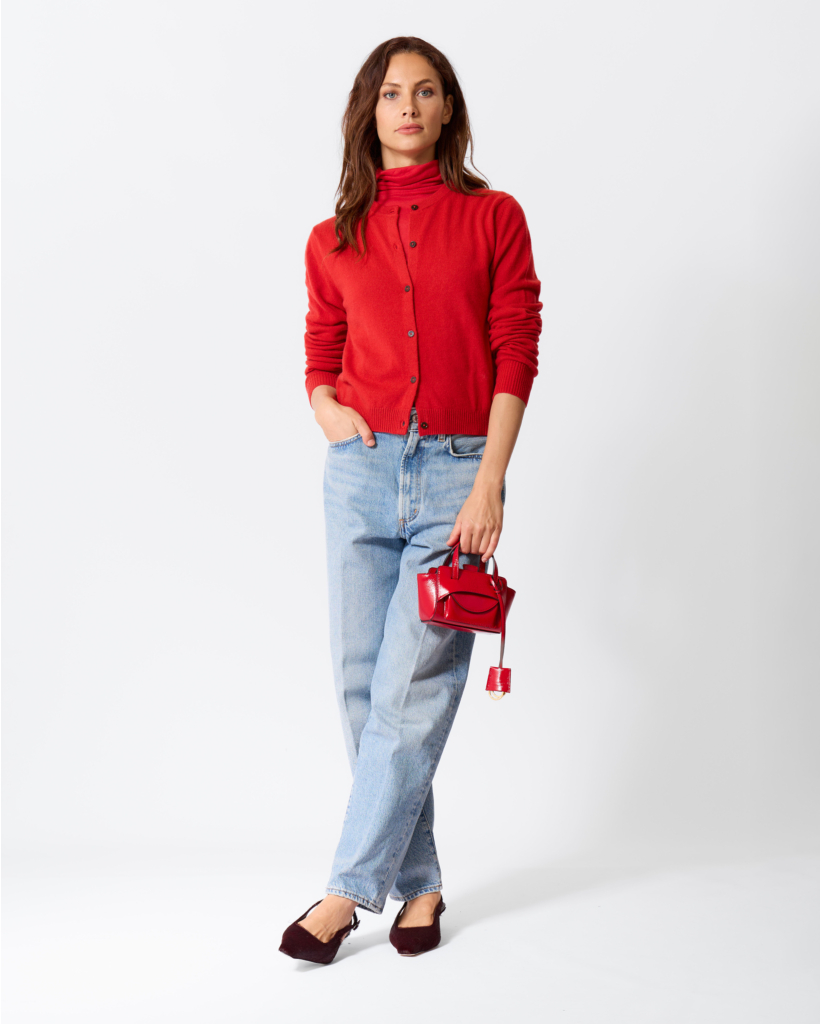 Lyocell-Wol Colshirt Cinnabar Red