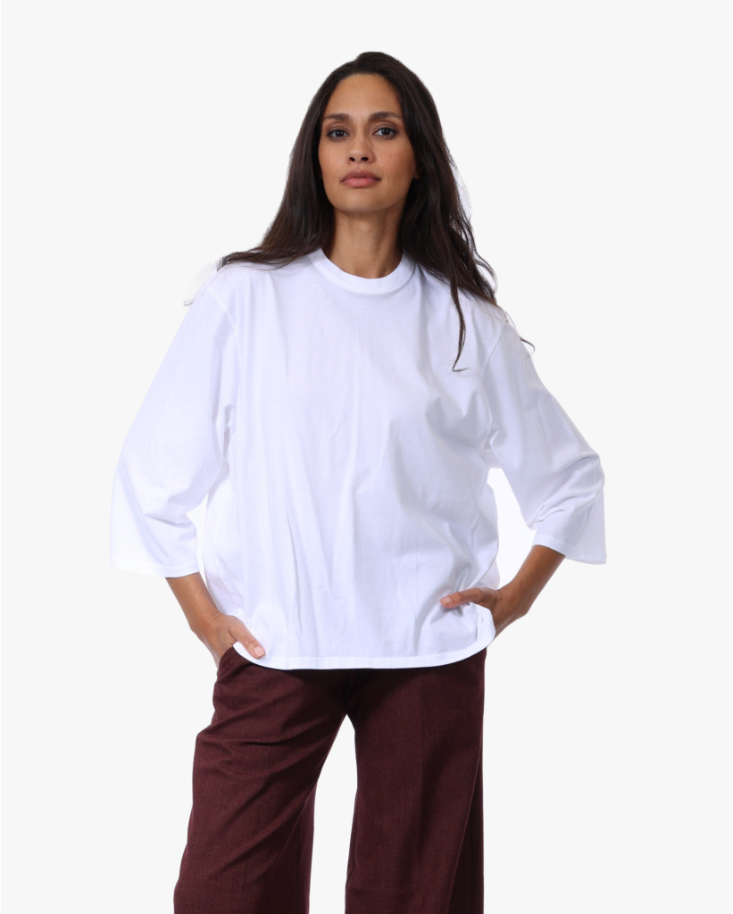 Archie 3/4 Sleeve T-shirt Wit