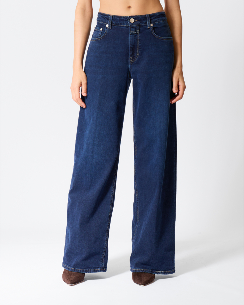 Jayla Wide Jeans L34 Zwartblauw