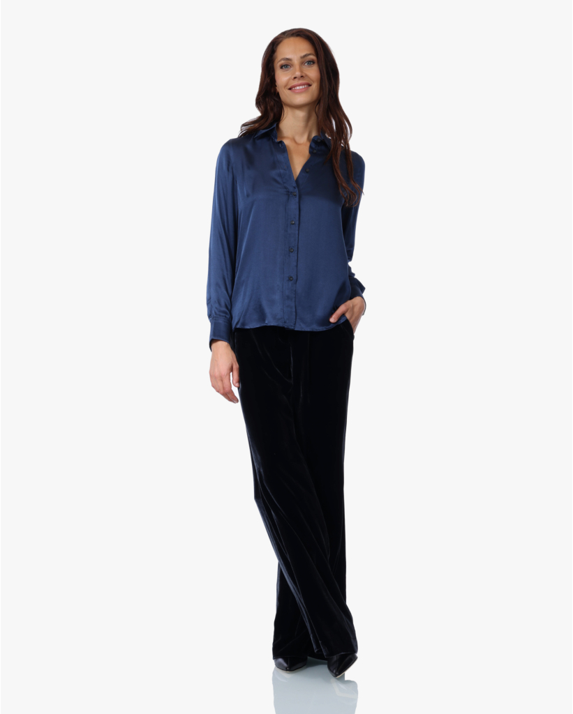 Ceza Zijdeblend Blouse Blauw