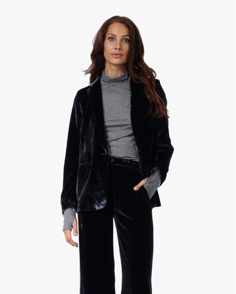 Vikelo Velvet Blazer Marine