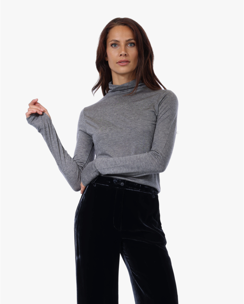 Talmio Gemêleerde Turtleneck Grijs
