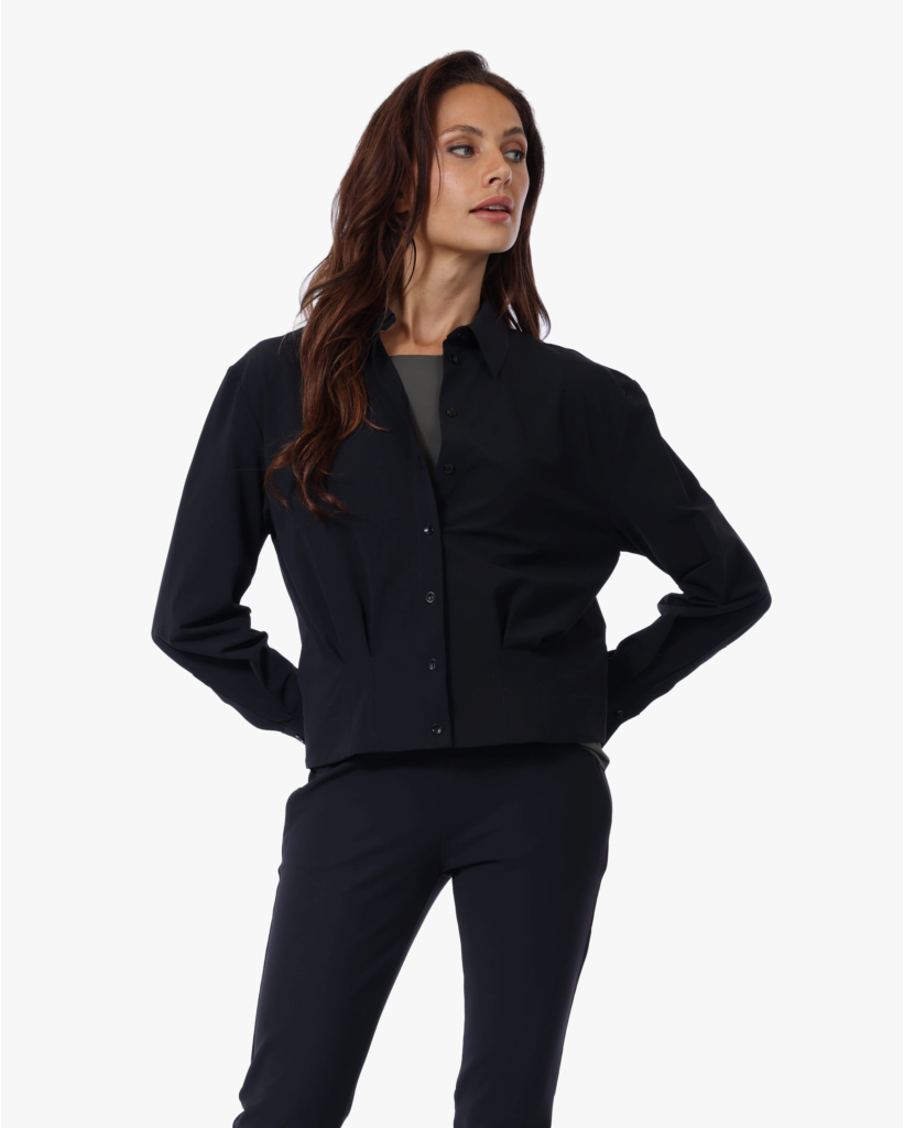 Yukako Travel Blouse Diepzwart
