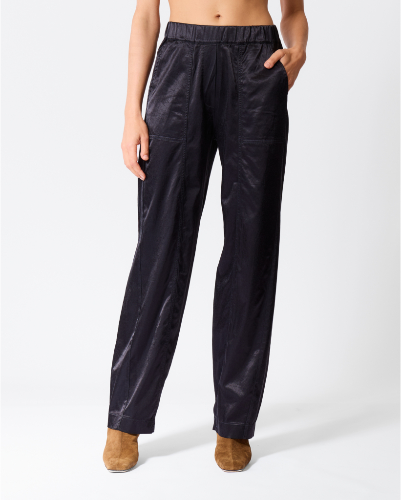 Satijnlook Pull-on Pantalon Dark Saphire