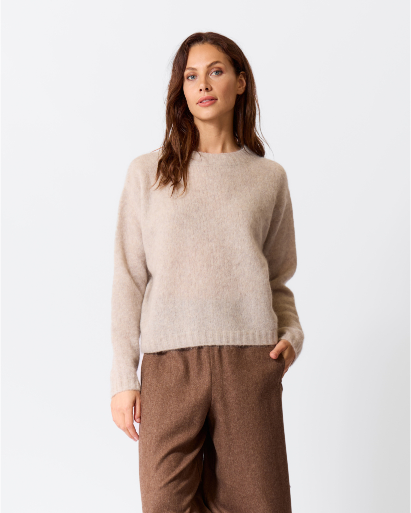 Mohairblend Knit Oyster