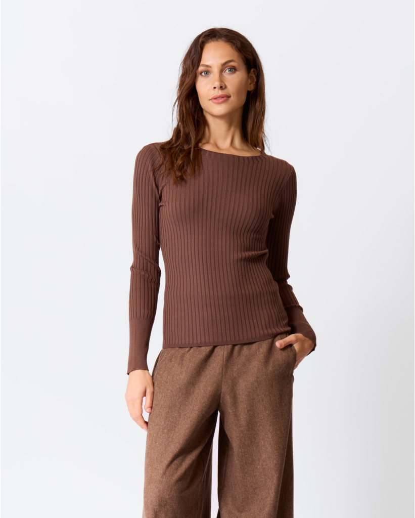 Rib Longsleeve Dark Mink