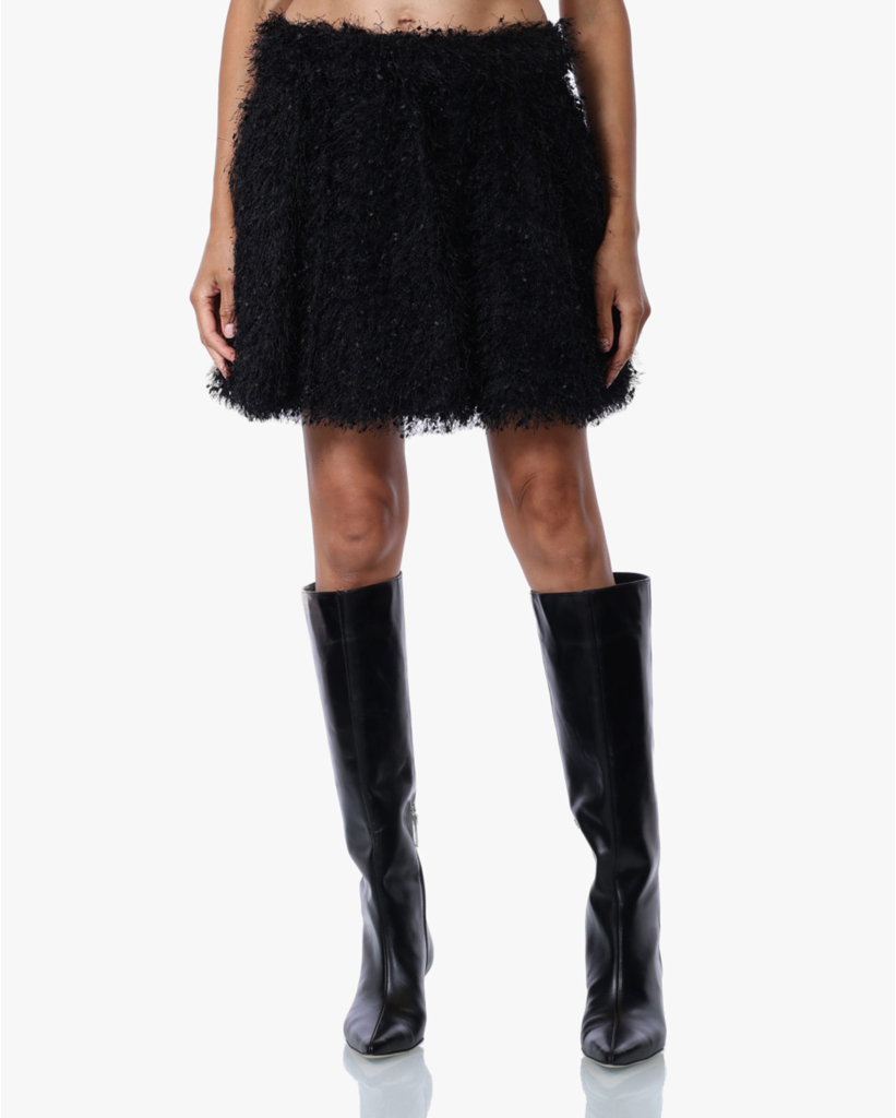 Segha Mini Fringe Rok Zwart