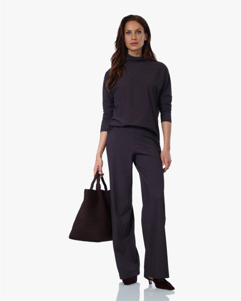 Cobi Pique Travel Turtleneck Merlot Blend