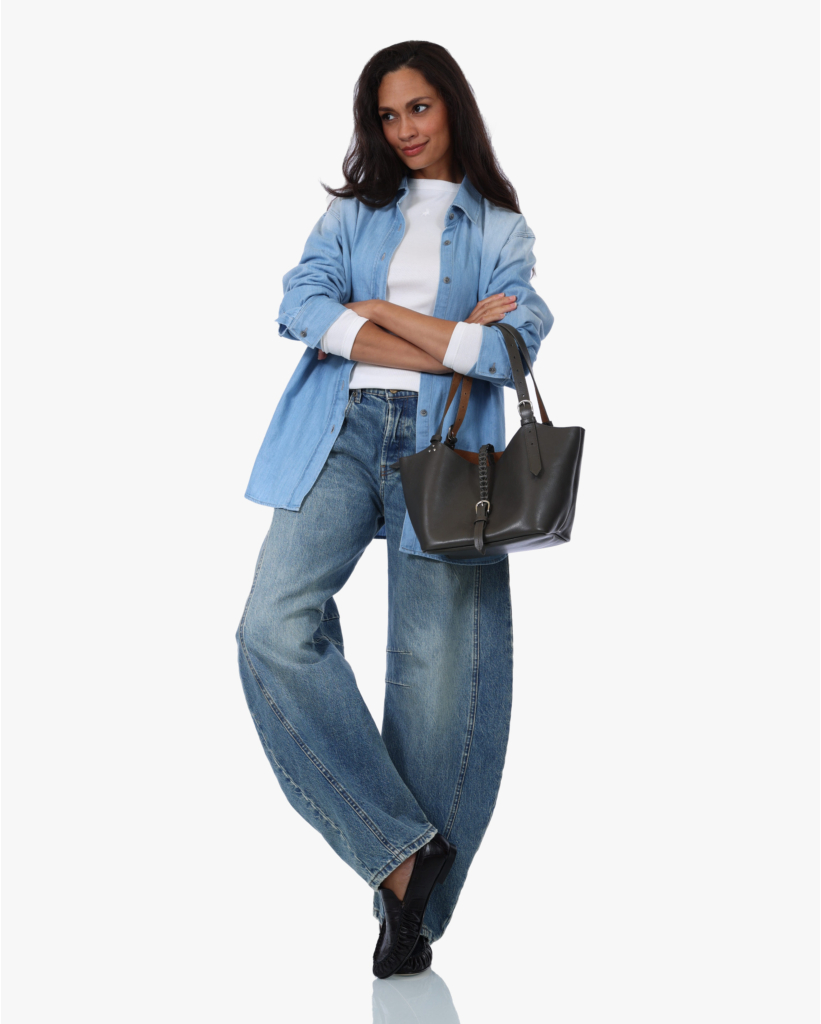 Noor Denim Blouse Blue Pluton