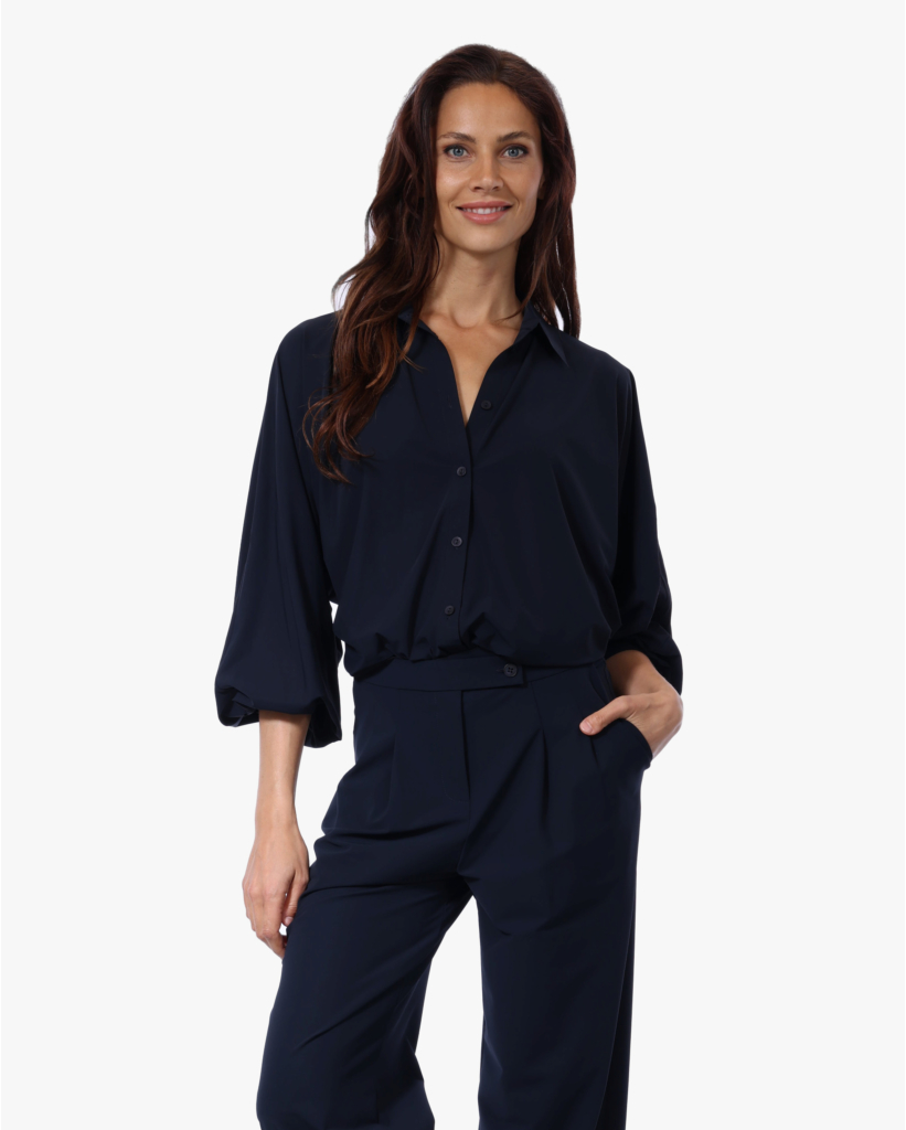Iwai Travel Blouse Zwartblauw