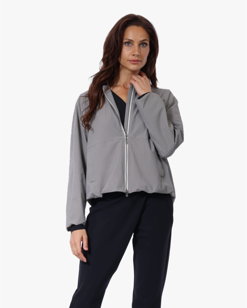 Ayuna Travel Bomber Zwart Check