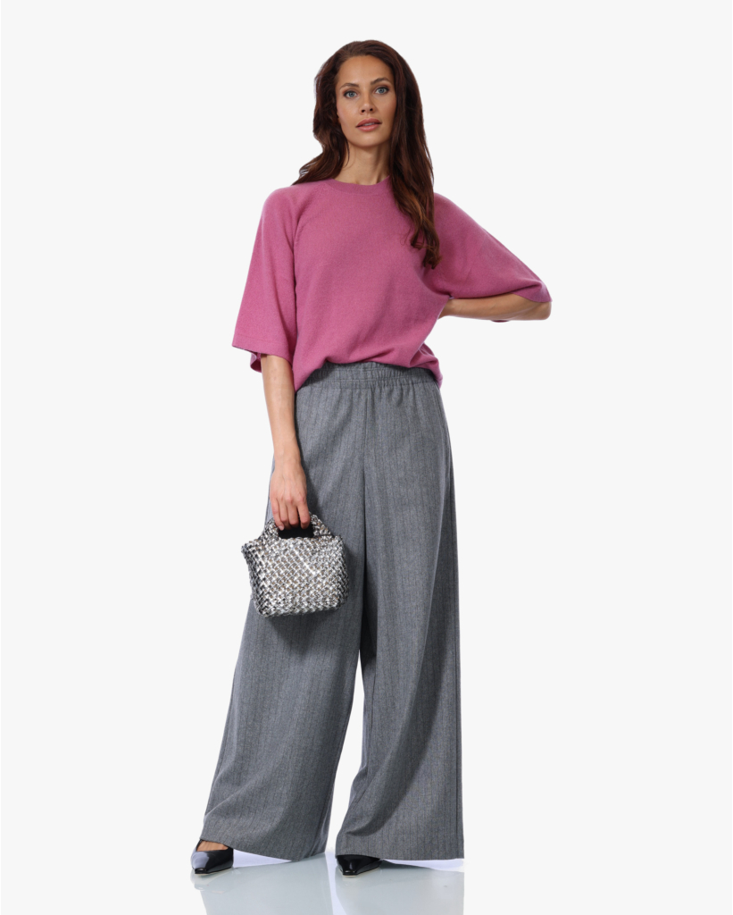 Wijdvallende Pull-on Pantalon van Wolmix Grijs