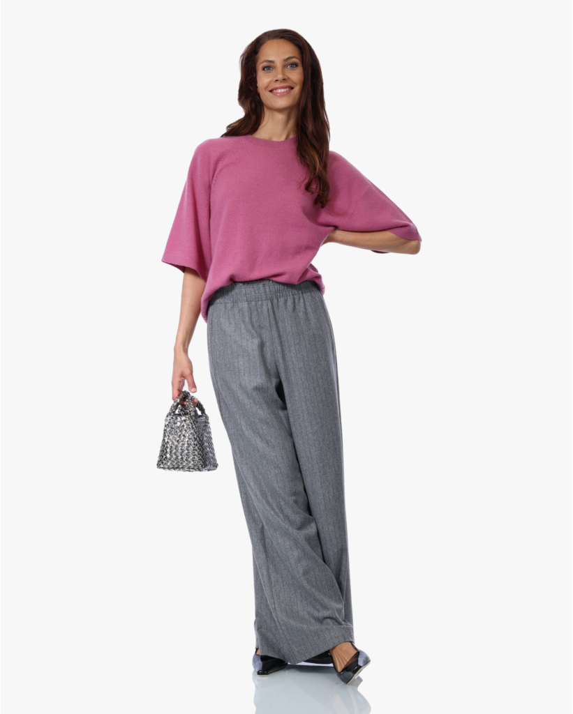 Leana Kasjmier Korte Mouw Knit Old Mauve